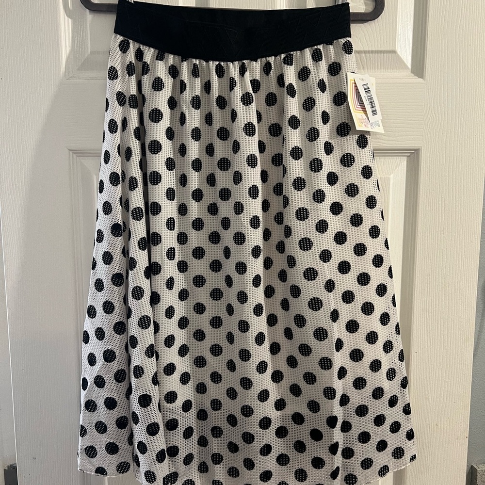 LuLaRoe Cream Midi A-Line Skirt for Cocktail